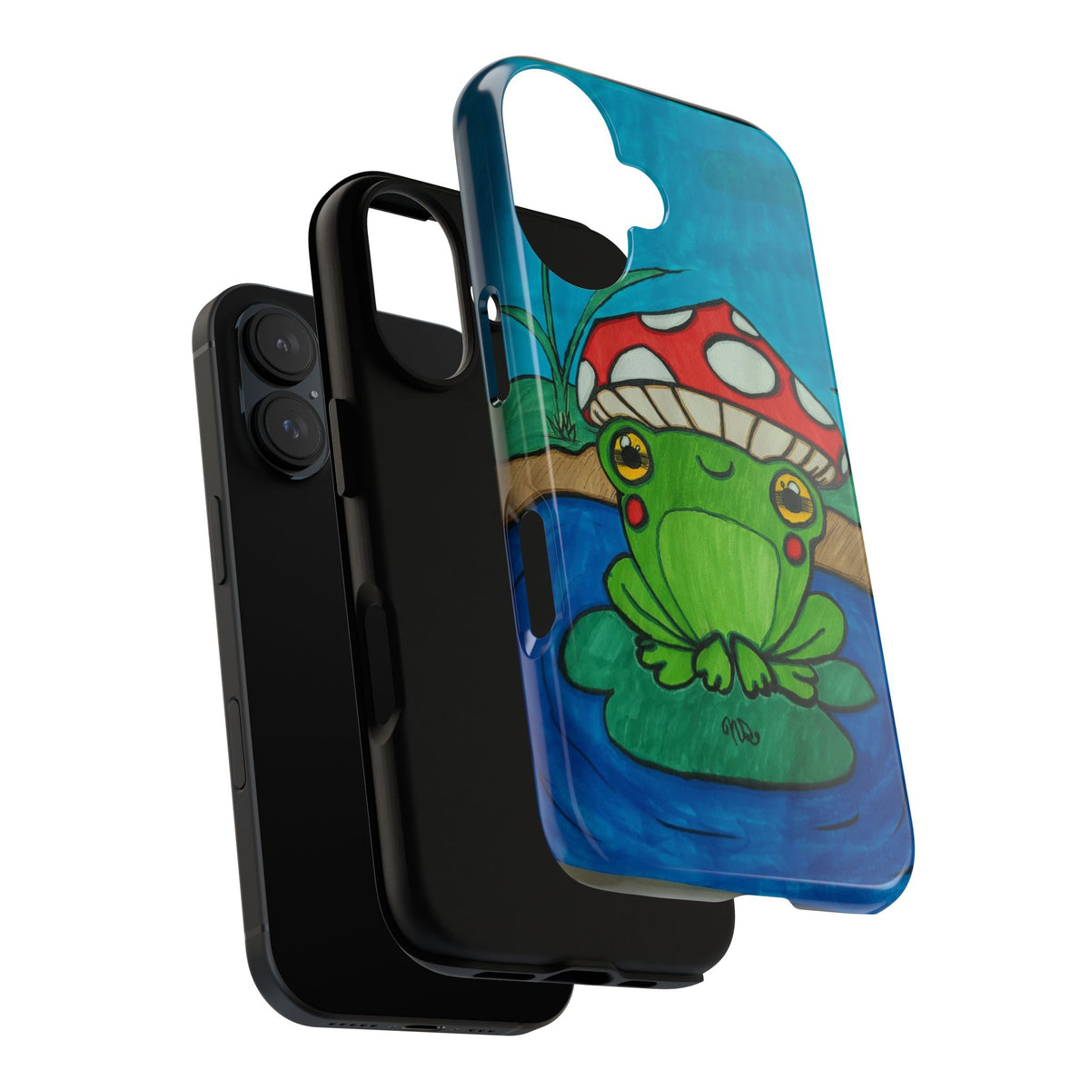 Frog Design Phone Case - Cute Nature Lover Gift, Green Frog Tough Cases for Dog Lovers, Kids, Birthday, Eco-Friendly Gift