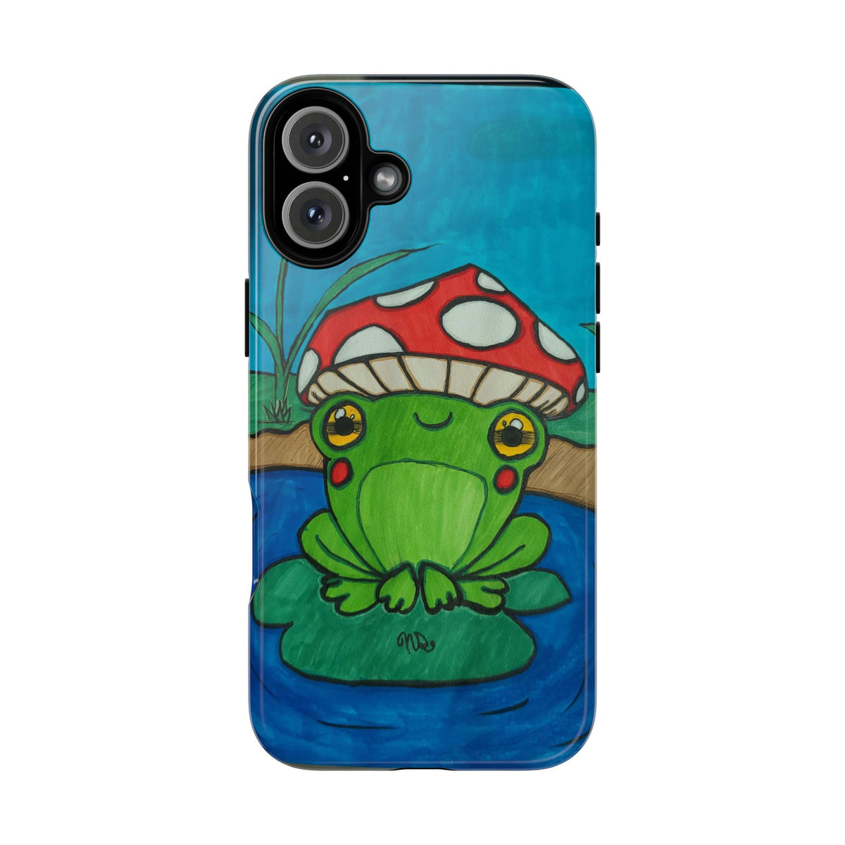 Frog Design Phone Case - Cute Nature Lover Gift, Green Frog Tough Cases for Dog Lovers, Kids, Birthday, Eco-Friendly Gift